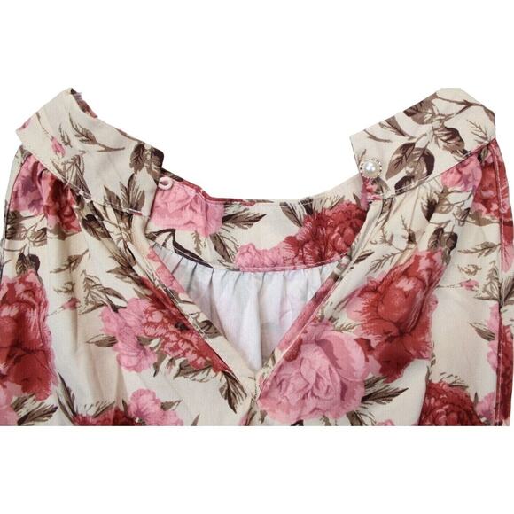 Shein Maxi Dress Halter Neck Women L Satin Beige Pink Floral Summer Beach - Picture 7 of 16